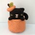 Crochet Cat in a Pumpkin