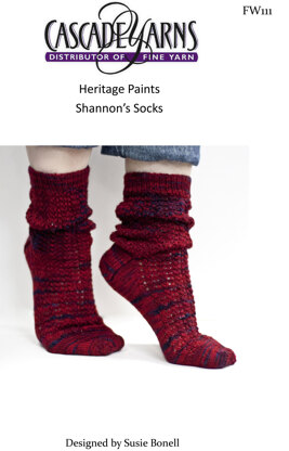 Shannon's Socks in Cascade Heritage Paints - FW111