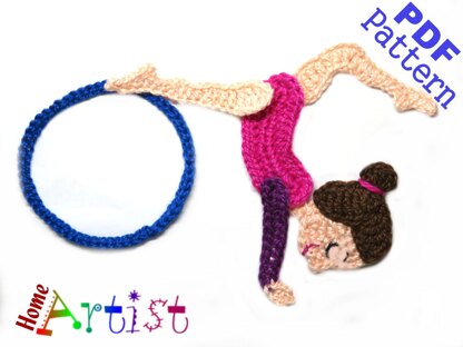 Gymnastic 1 Crochet Applique Pattern