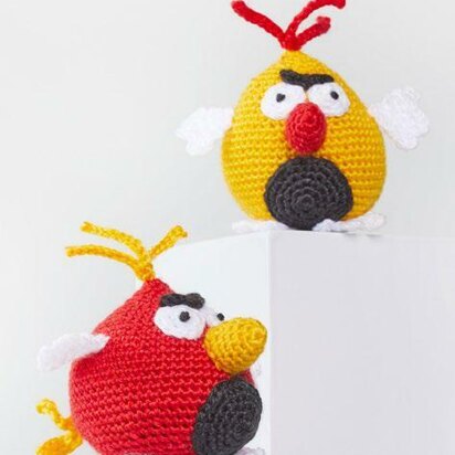 Benedict & Bertie Crochet Bird in Red Heart Amigurumi - LM6295 - Downloadable PDF