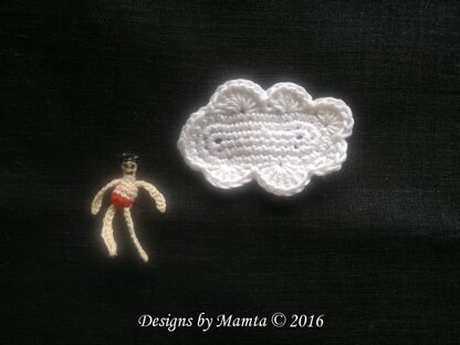 Crochet Cloud Applique Pattern