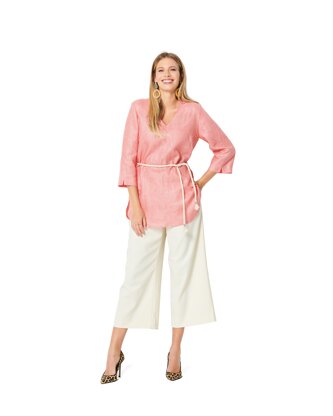 Burda Style Misses' Blouse â€“ Tunic Top â€“ V-Neck â€“ Back Button Fastening B6245 - Paper Pattern, Size 8-18