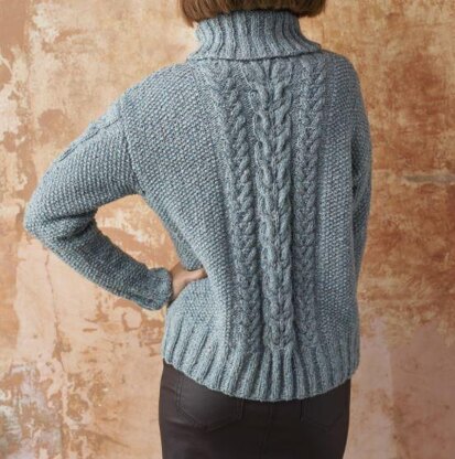 Cable Roll Neck Sweater