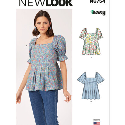 New Look Misses' Top With Sleeve Variations N6754 - Sewing Pattern