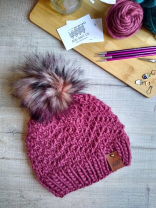 Chevron Chunky Bobble Hat