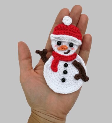 Snowman Applique Crochet