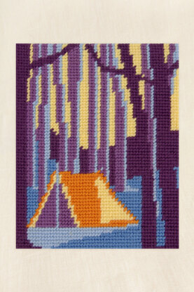 DMC Tent in the Forest Tapestry Kit - 20 x 21 cm