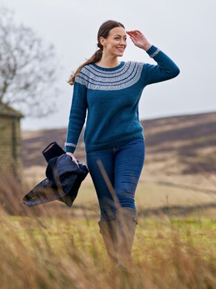 Adele Women’s Slipstitch Yoke Jumper By Sarah Hatton in West Yorkshire Spinners - WYS1000275 - Downloadable PDF