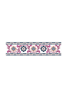 Antique Floral Banner in DMC - PAT0167 - Downloadable PDF