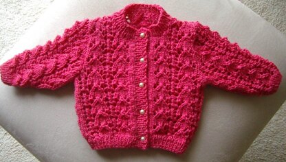 Jasmine - babies 8ply lace jacket