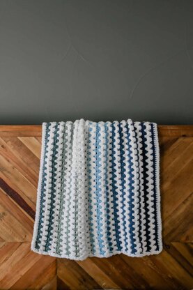 Tributary Free Beginner Crochet Baby Blanket Pattern » Make & Do Crew