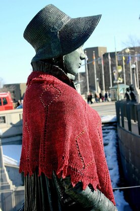 Diamond sunburst shawl