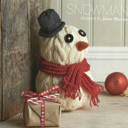 Mr Frosty Snowman Cable Knitted Doorstop