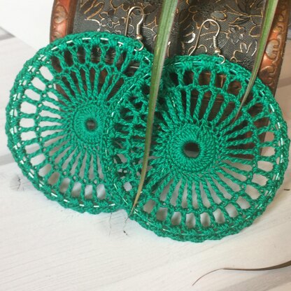 17. Green hoop earrings