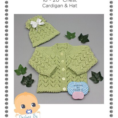 Ivy baby cardigan and hat knitting pattern
