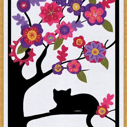 Design Works Cat in Tree Silhouette Sewing Kit - 9 x 12