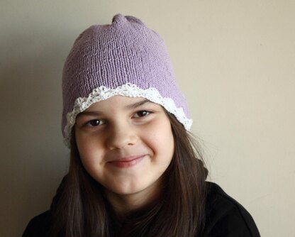 Contrasting Flower Beanie