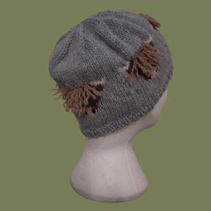 Happy Heather Highland Cow Beanie Hat
