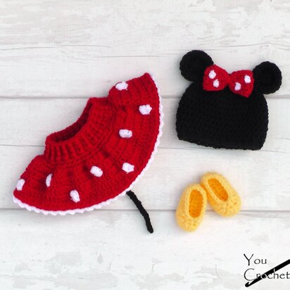 Minnie Mouse Diaper Cover Skirt Set