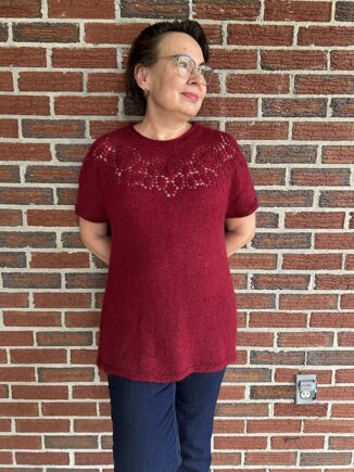 Red Hibiscus tunic #3
