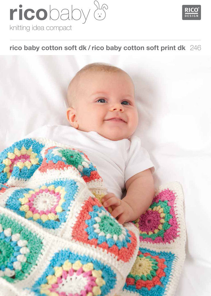 Baby Blankets in Rico Baby Cotton Soft DK and Cotton Soft Print DK