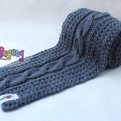 men's cable knit scarf pattern free