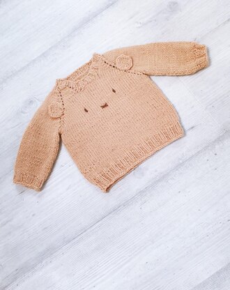 Teddy Bear Top Down Jumper 0-2 yr