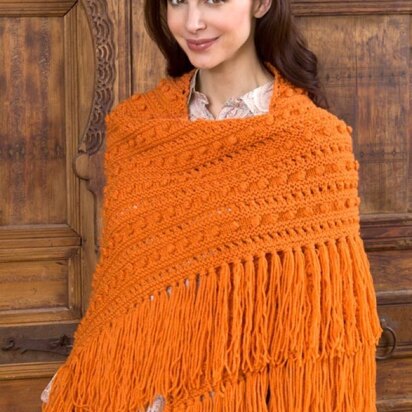 Popcorn Shawl in Red Heart Super Saver Economy Solids - LW2511