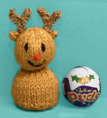 Christmas Rudolph Reindeer Puds choc cover