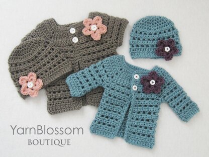 Mini Miss Cardigan and Beanie