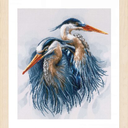 Lanarte Great Blue Herons Counted Cross Stitch Kit 