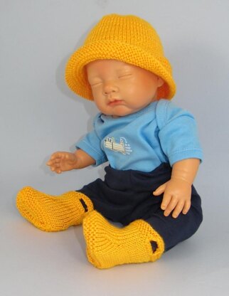 Baby Pull On Boots and Souwester Hat