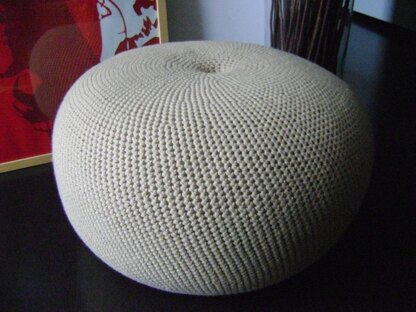 Large Crochet Footstool Floor cushion