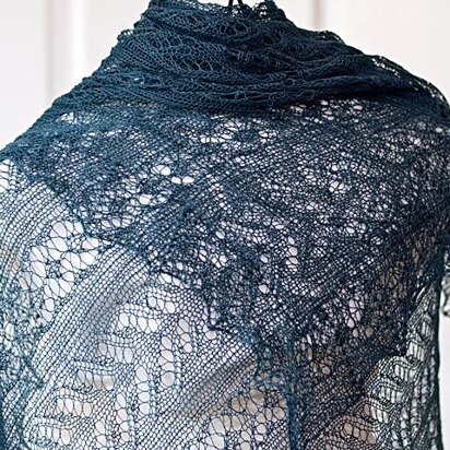 Rectangle lace shawl "Odile"