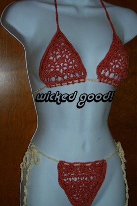 Wicked Good Thong Bikini crochet pattern
