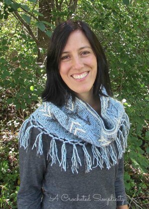 "Boho Chic" Arrow Fringed Cowl