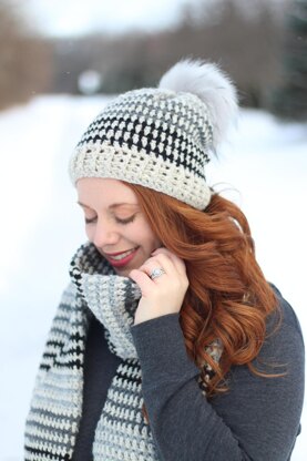 Prim Stripe Beanie + Scarf