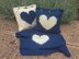 Moss Stitch Heart Cushion Cover