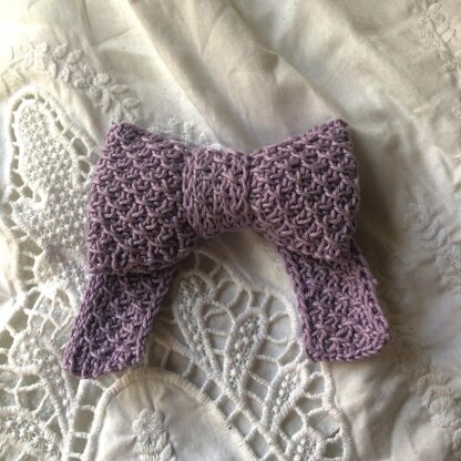 Big hair bow knitting pattern