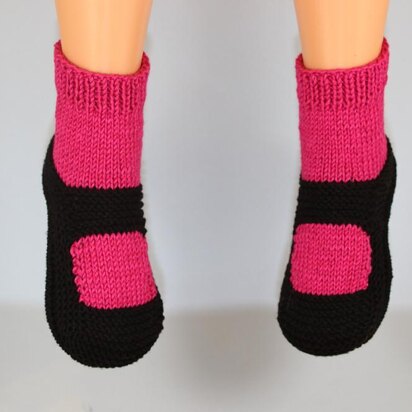 Childrens Sock Slippers - knitting pattern