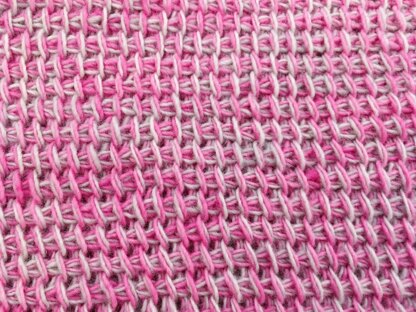 Pink and Grey Striped Shawl