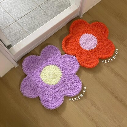 Flower Crochet Rug  #CCFR-02