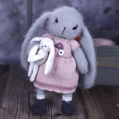 Bunny knitting pattern - My little bunny Amy