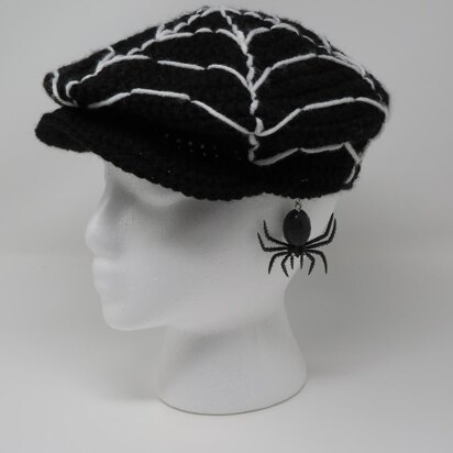 Spider Web Newsboy Hat
