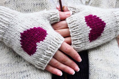 Be My Valentine Flirty Fingerless Gloves with Vday Messages