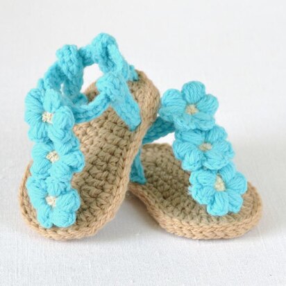 Puff Flower Baby Sandals