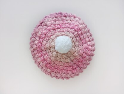 Popcorn beret for doll