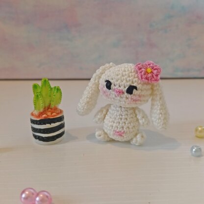 Tiny Lop Rabbit Amigurumi Bunny