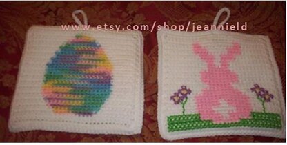 Easter Egg & Bunny Pot Holder