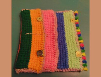 Wallet with Tunisian crochet stitch